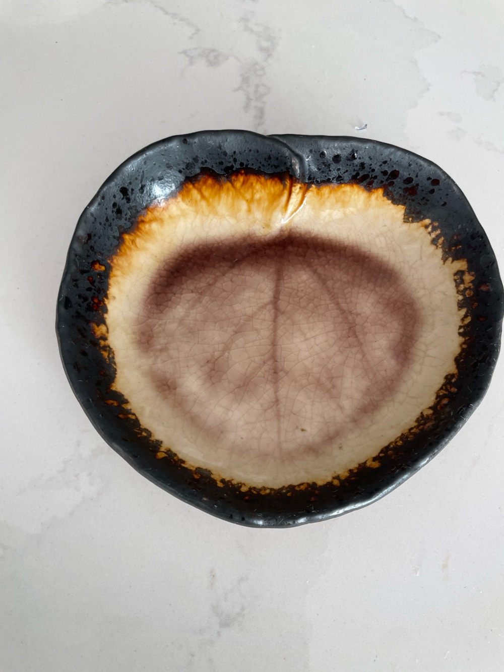 Studio Pottery Leaf Trinket Dish